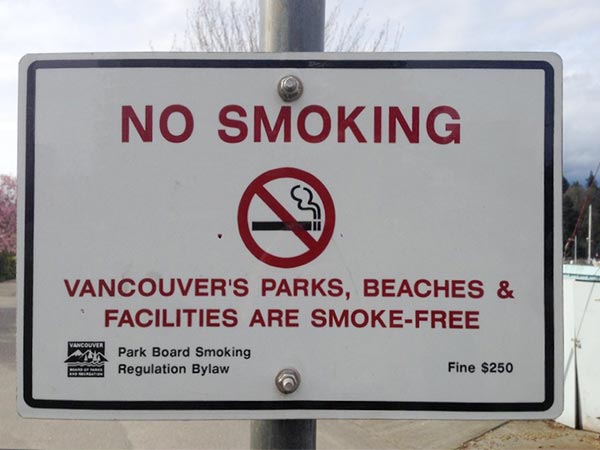 No-smoking-Schild in Vancouver